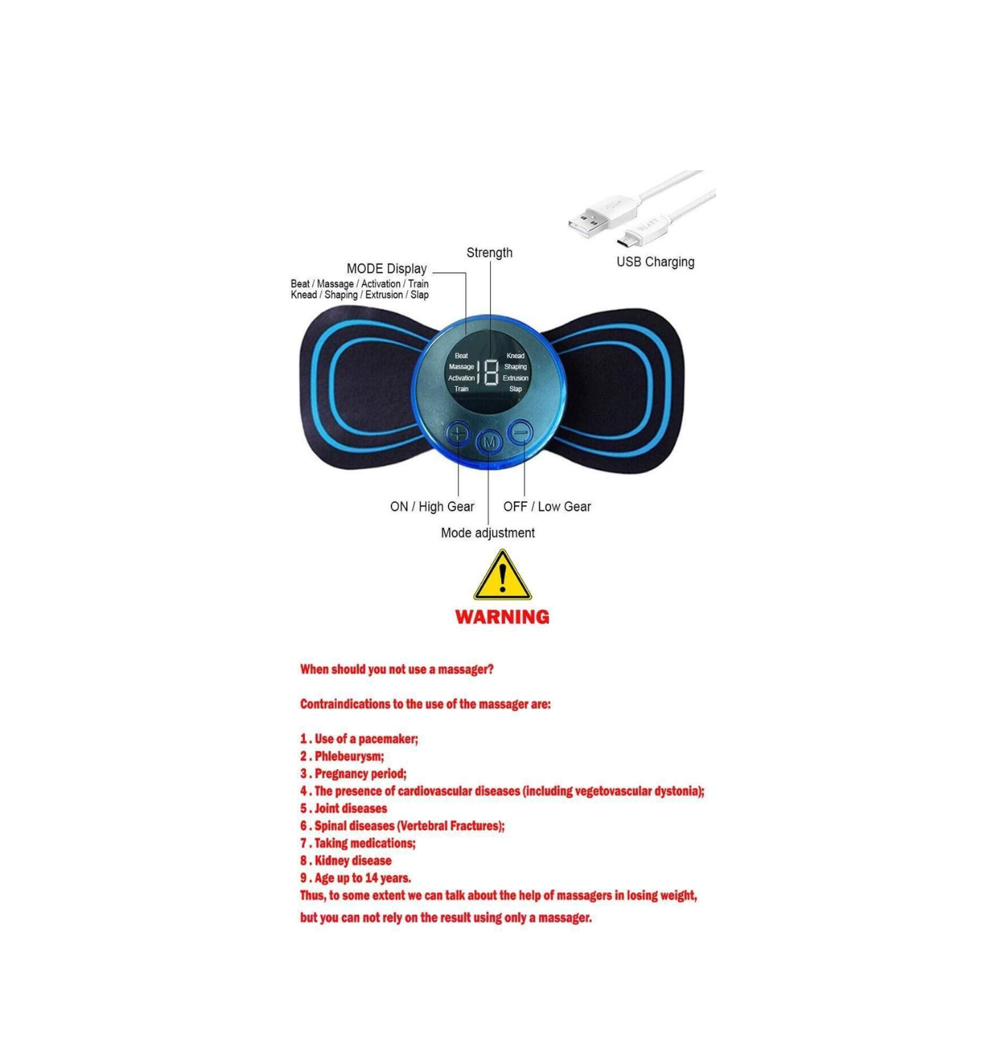 FLEXGEAR Wireless Mini Massager Body Massager Machine